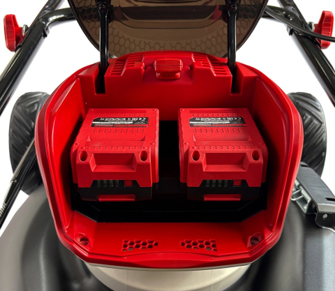Mașină de tuns gazonul cu acumulator CROWN CT29020HSX-4 (2×20V, 2×4Ah, Brushless, 51 cm, Autopropulsată, Coș 60 l) [7]