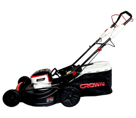 Mașină de tuns gazonul cu acumulator CROWN CT29020HSX-4 (2×20V, 2×4Ah, Brushless, 51 cm, Autopropulsată, Coș 60 l) [12]