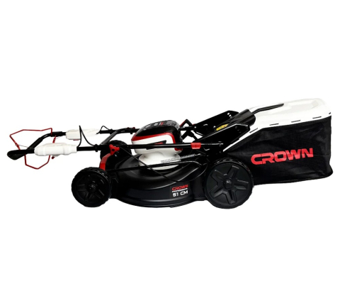 Mașină de tuns gazonul cu acumulator CROWN CT29020HSX-4 (2×20V, 2×4Ah, Brushless, 51 cm, Autopropulsată, Coș 60 l) [1]