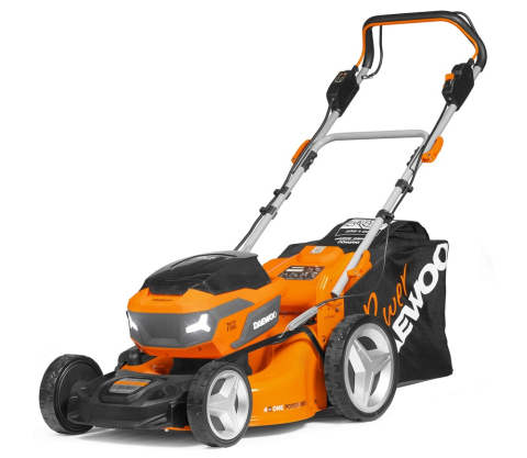 Mașină de tuns gazonul cu acumulator DAEWOO DLM 5042Li-S SET (2×21V, 2×5Ah, Motor Brushless 1300W, 47 cm, Autopropulsată, Coș 65L) [1]