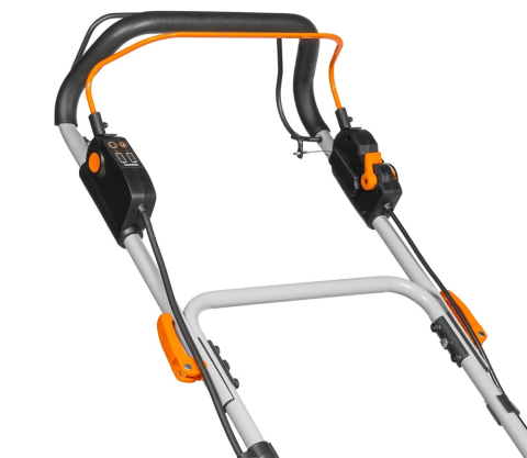 Mașină de tuns gazonul cu acumulator DAEWOO DLM 5042Li-S SET (2×21V, 2×5Ah, Motor Brushless 1300W, 47 cm, Autopropulsată, Coș 65L) [12]