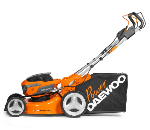 Mașină de tuns gazonul cu acumulator DAEWOO DLM 5042Li-S SET (2×21V, 2×5Ah, Motor Brushless 1300W, 47 cm, Autopropulsată, Coș 65L) [3]