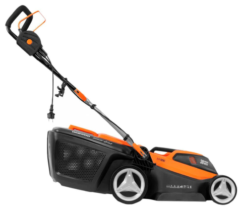 Mașină de tuns gazonul electrică DAEWOO DLM 1900E (1600W, 38 cm, Coș 45L, Mulcire, 6 Trepte 25–75 mm) [2]