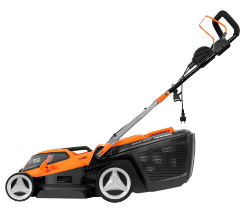 Mașină de tuns gazonul electrică DAEWOO DLM 1900E (1600W, 38 cm, Coș 45L, Mulcire, 6 Trepte 25–75 mm) [3]