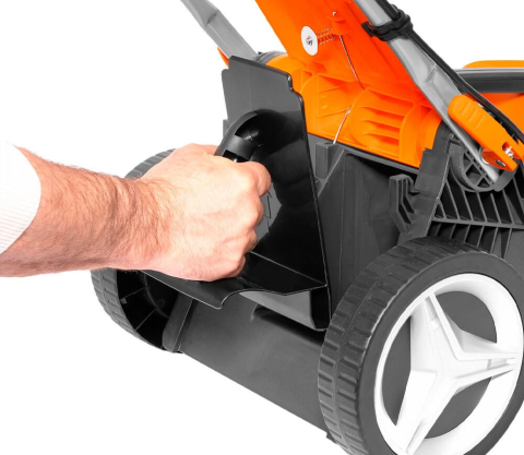Mașină de tuns gazonul electrică DAEWOO DLM 1900E (1600W, 38 cm, Coș 45L, Mulcire, 6 Trepte 25–75 mm) [12]