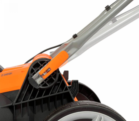 Mașină de tuns gazonul electrică DAEWOO DLM 2300E (1800W, 43 cm, Coș 50L, Mulcire, 6 Trepte 25–75 mm) [8]