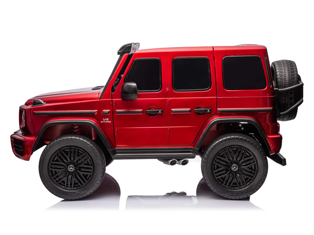Аккумуляторная машинка Mercedes Benz G63 красная (окрашенная) – 24V (2x7Ah), 4 мотора по 200W, кожаные сиденья, MP3, EVA колёса, пульт, до 80 кг [2]