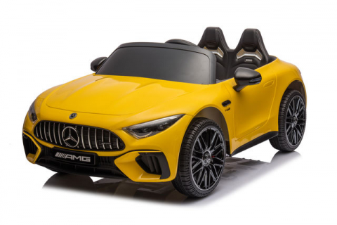Vehicule cu acumulatori - Машина аккумуляторная Mercedes Benz SL63 Желтая – 24V7Ah, 2 мотора 200W, MP3, пульт, мягкие колёса EVA