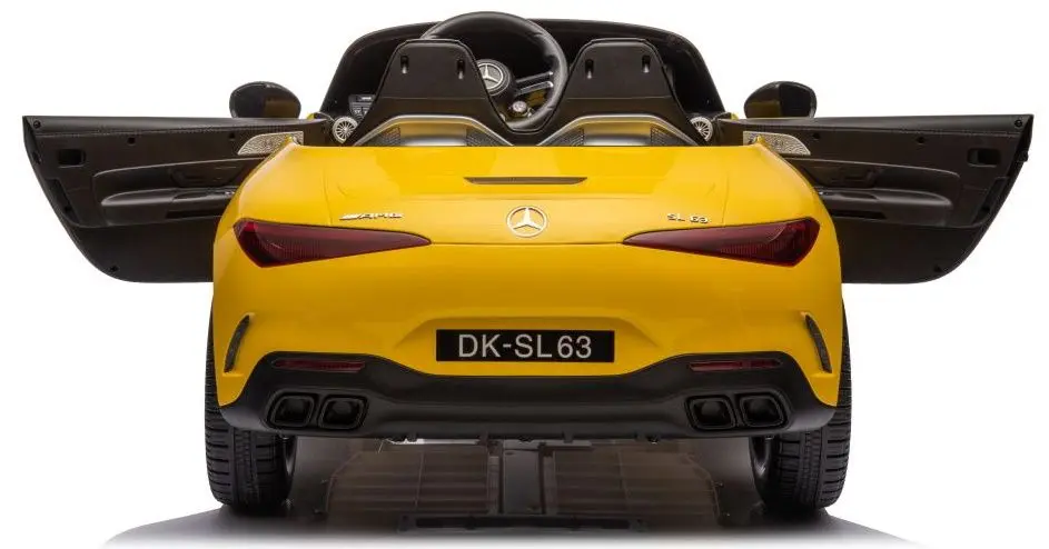 Mașină electrică Mercedes Benz SL63 Galbenă – 24V 7Ah, 2 motoare 200W, MP3, telecomandă, roți EVA [4]