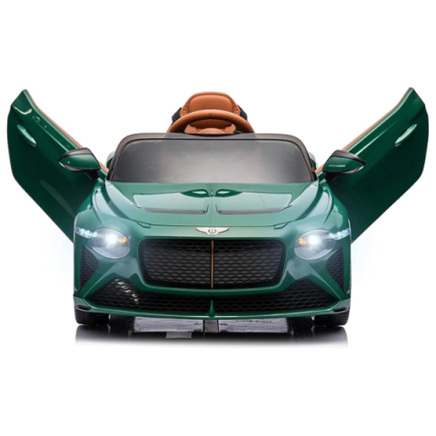 Электромобиль Bentley Bacalar Зелёный для детей – 4 мотора, 12V/7Ah, кожаное сиденье, EVA колёса, пульт, MP3 [4]