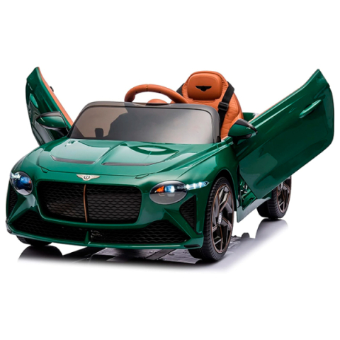 Электромобиль Bentley Bacalar Зелёный для детей – 4 мотора, 12V/7Ah, кожаное сиденье, EVA колёса, пульт, MP3 [1]