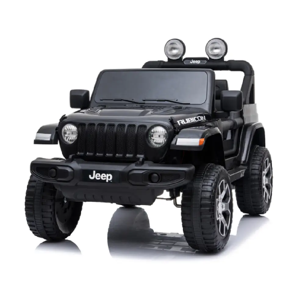 Vehicule cu acumulatori - Детский электромобиль Jeep Wrangler Rubicon – 4 мотора, аккумулятор 12V 10Ah, кожаное сиденье, колёса EVA, пульт, MP3, 127 x 70 x 80 см