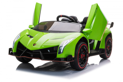 Игрушки - Детский электромобиль LAMBORGHINI VENENO MX615/1, кожаное сиденье, 12V 10Ah, мягкие колёса EVA, MP3, до 50 кг