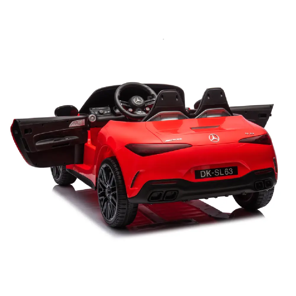Mașină electrică pentru copii Mercedes Benz SL63 Roșu – 12V 10Ah, 4 motoare, scaune din piele, MP3, roți moi EVA, pult de control – lux și distracție în mișcare! [2]