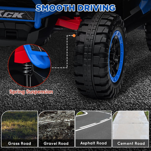 Электромобиль для детей MX639 / 4WD, 24V, 2 места, синий – Мощь, комфорт и безопасность в каждой поездке! [5]