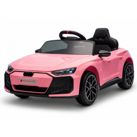 Vehicule cu acumulatori - Mașinuță electrică licențiată Audi e-tron pentru copii (12V4.5Ah, 2x35W, EVA, Piele, Roz)
