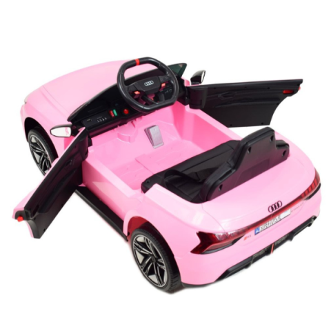 Mașinuță electrică licențiată Audi e-tron pentru copii (12V4.5Ah, 2x35W, EVA, Piele, Roz) [7]
