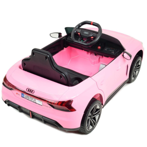 Mașinuță electrică licențiată Audi e-tron pentru copii (12V4.5Ah, 2x35W, EVA, Piele, Roz) [2]