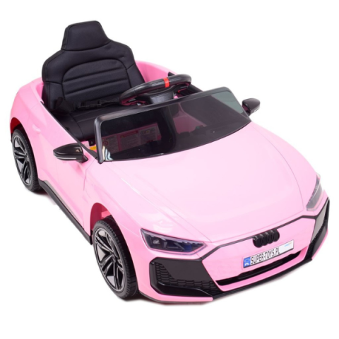 Mașinuță electrică licențiată Audi e-tron pentru copii (12V4.5Ah, 2x35W, EVA, Piele, Roz) [6]