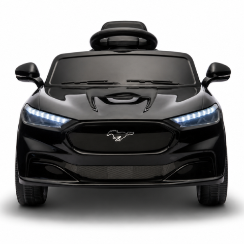 Mașinuță electrică licențiată Ford Mustang Mach-E pentru copii (24V5Ah, 2x60W, EVA, Piele Neagră, Neagră) [3]