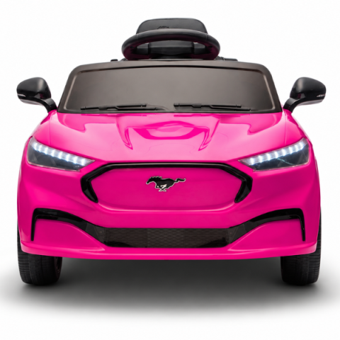 Mașinuță electrică licențiată Ford Mustang Mach-E pentru copii (24V5Ah, 2x60W, EVA, Piele, Roz) [1]