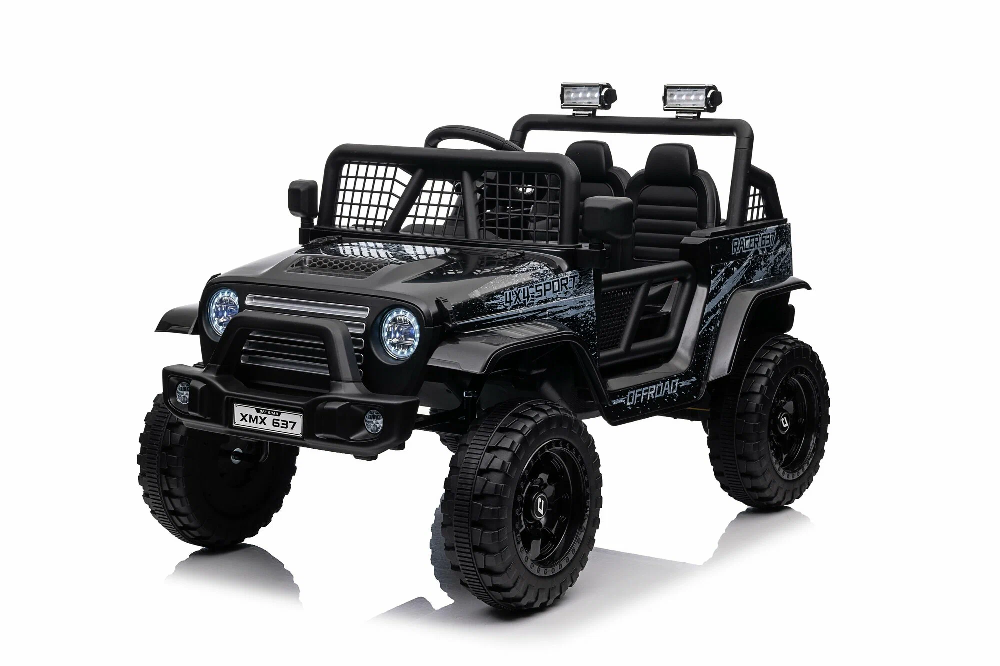 Vehicule cu acumulatori - Mașinuță electrică pentru copii Jeep Rubicon MX637/1, Negru – putere, stil și siguranță