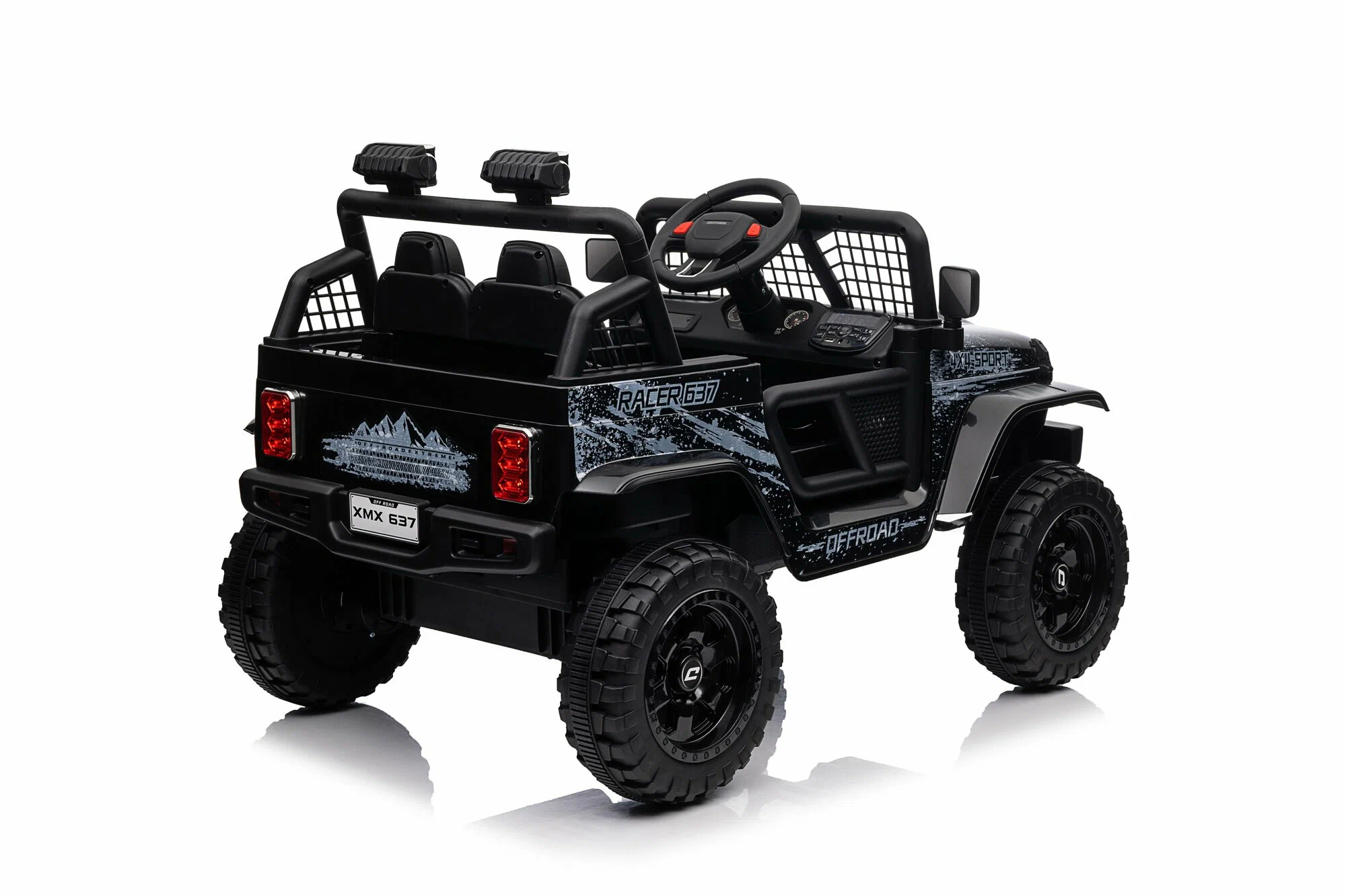 Детский электромобиль Jeep Rubicon MX637/1, Черный – мощь, стиль и безопасность [15]