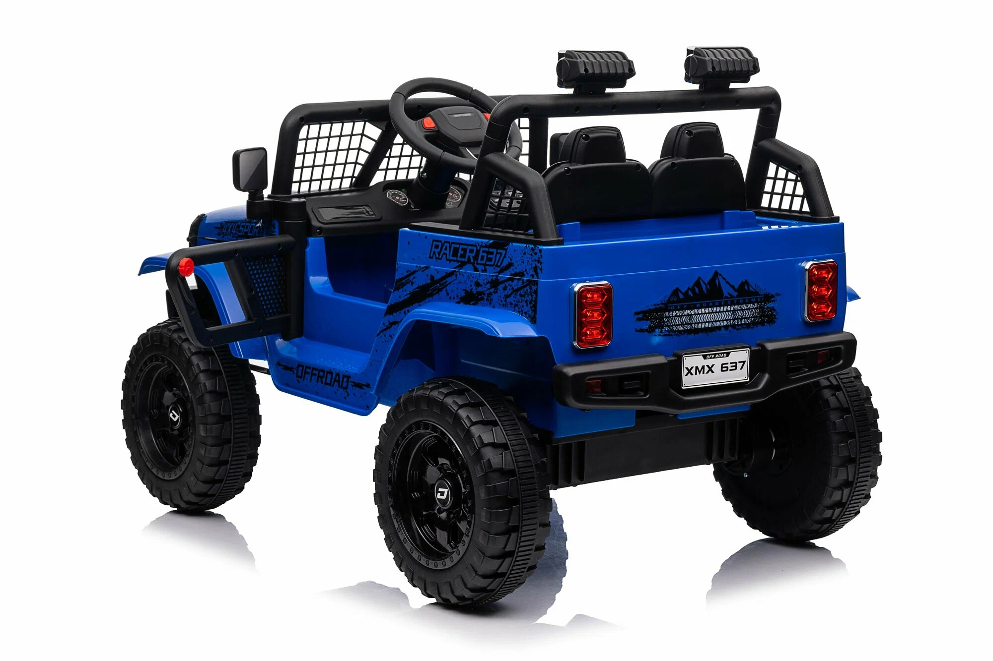 Mașinuță electrică pentru copii Jeep Rubicon MX637/3, Albastru – putere, distracție și siguranță [6]