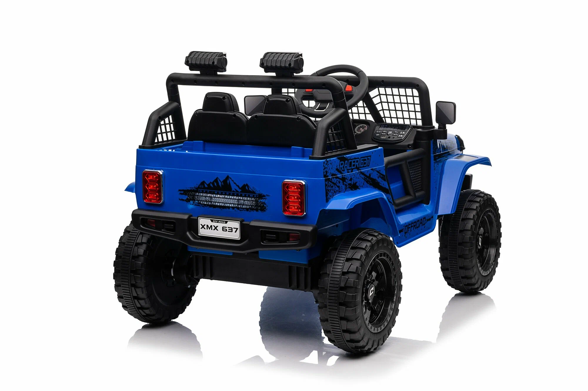 Mașinuță electrică pentru copii Jeep Rubicon MX637/3, Albastru – putere, distracție și siguranță [12]