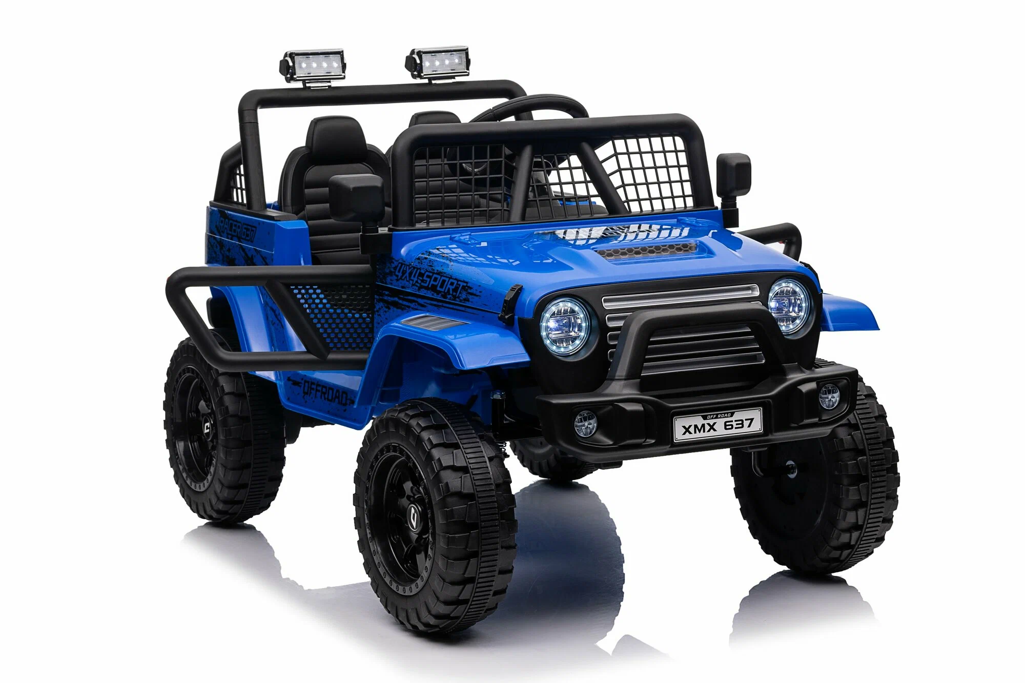 Mașinuță electrică pentru copii Jeep Rubicon MX637/3, Albastru – putere, distracție și siguranță [3]