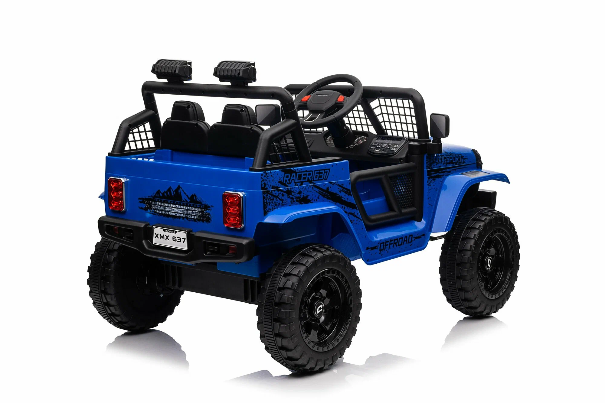 Mașinuță electrică pentru copii Jeep Rubicon MX637/3, Albastru – putere, distracție și siguranță [11]