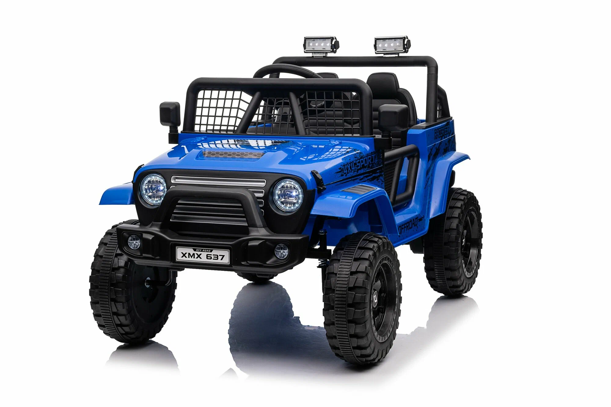 Mașinuță electrică pentru copii Jeep Rubicon MX637/3, Albastru – putere, distracție și siguranță [17]