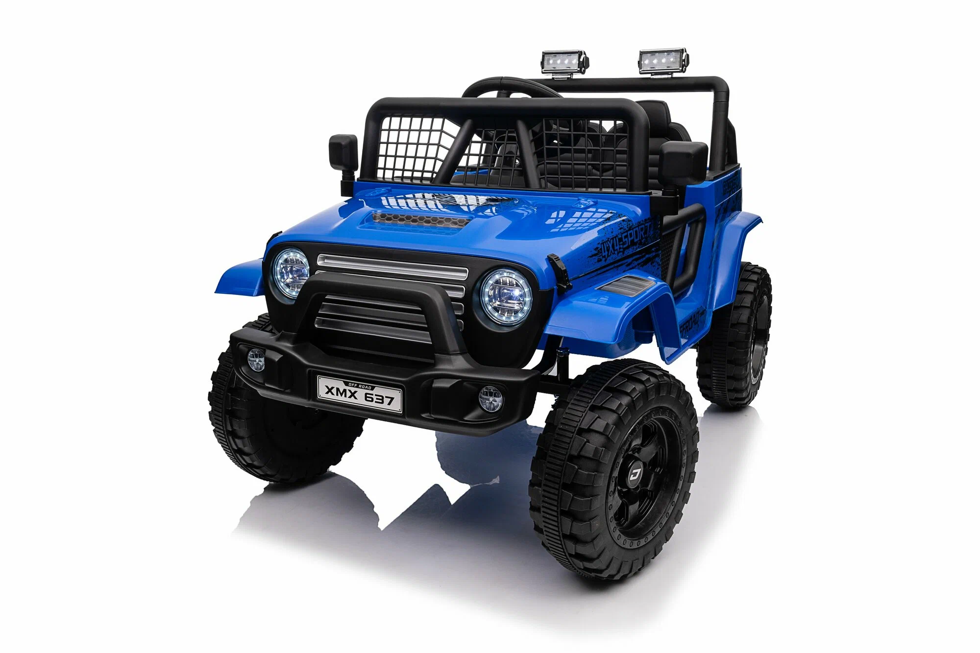 Mașinuță electrică pentru copii Jeep Rubicon MX637/3, Albastru – putere, distracție și siguranță [2]