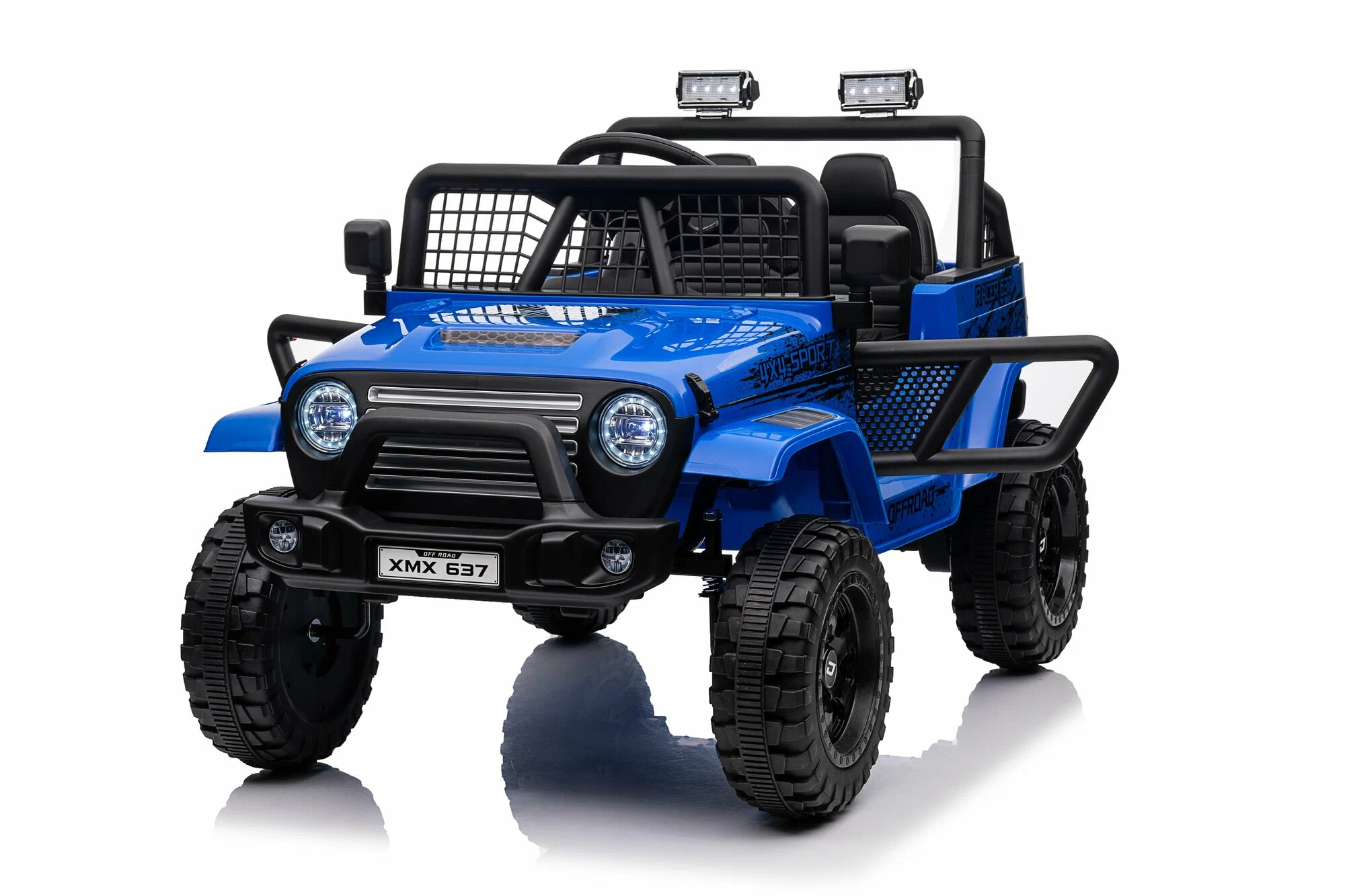 Mașinuță electrică pentru copii Jeep Rubicon MX637/3, Albastru – putere, distracție și siguranță [7]