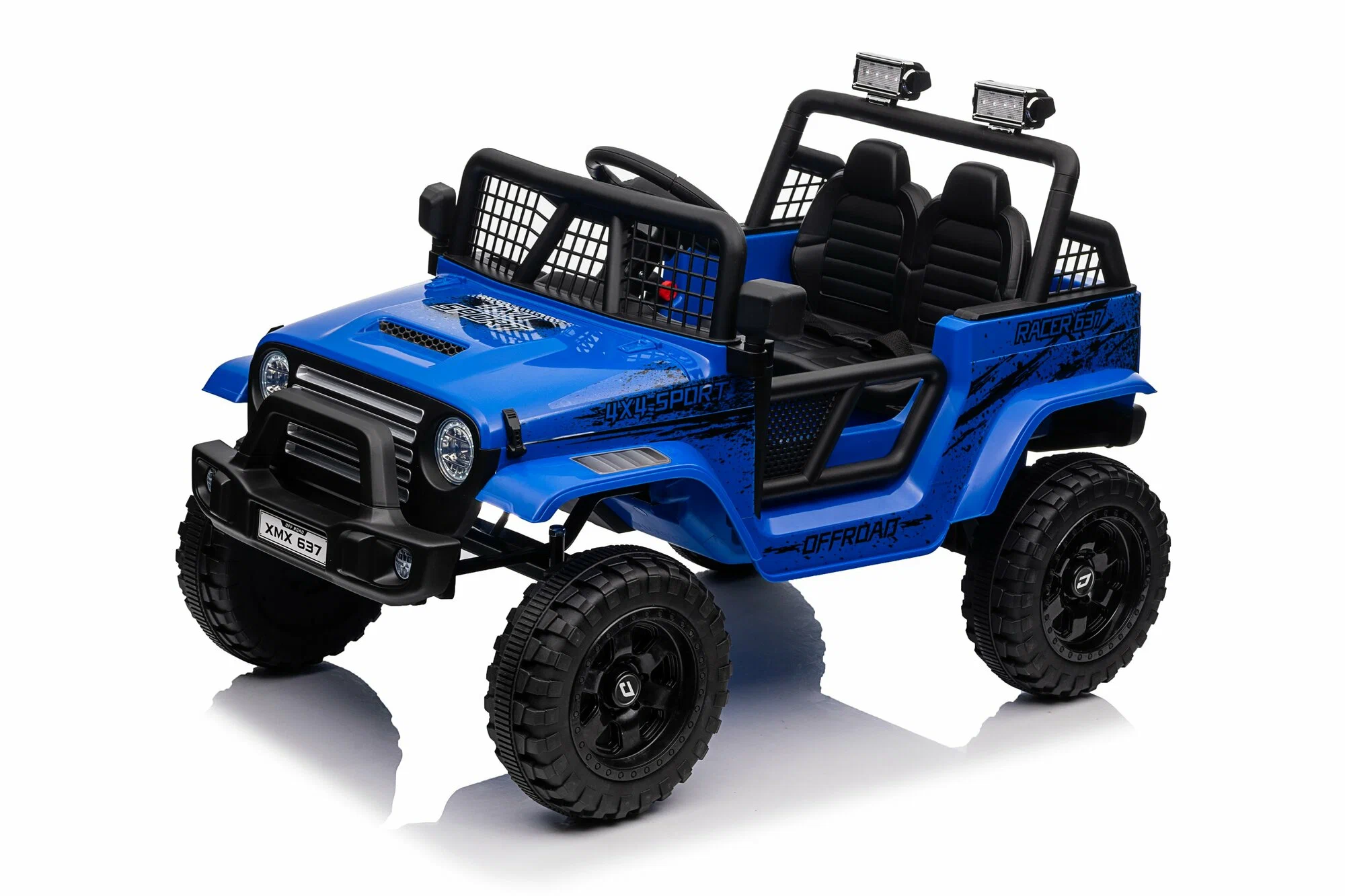Mașinuță electrică pentru copii Jeep Rubicon MX637/3, Albastru – putere, distracție și siguranță [9]