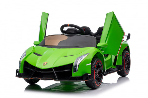 Jucării - Mașinuță electrică pentru copii LAMBORGHINI VENENO MX615B/1, 12V 7Ah, scaun din piele, roți moi EVA, MP3, 30 kg