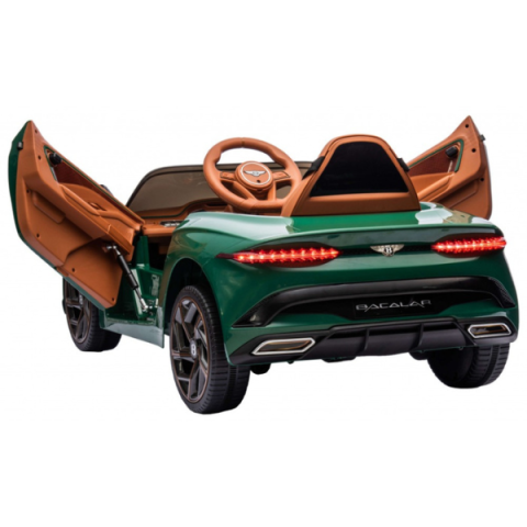 Детский электромобиль лицензионный Bentley Bacalar (2x35W, Съемный аккумулятор 12V7AH, Колеса EVA, Кожаное сиденье, Зеленый) [4]