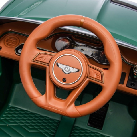 Детский электромобиль лицензионный Bentley Bacalar (2x35W, Съемный аккумулятор 12V7AH, Колеса EVA, Кожаное сиденье, Зеленый) [5]