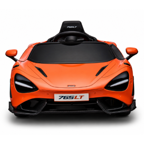 Детский электромобиль лицензионный McLaren 765LT (4x4 35W, Аккумулятор 12V7AH, Колеса EVA, Кожаное сиденье, Оранжевый) [2]