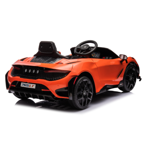 Детский электромобиль лицензионный McLaren 765LT (4x4 35W, Аккумулятор 12V7AH, Колеса EVA, Кожаное сиденье, Оранжевый) [4]