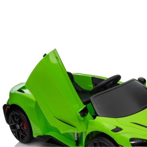 Детский электромобиль лицензионный McLaren 765LT (4x4 35W, Аккумулятор 12V7AH, Колеса EVA, Кожаное сиденье, Зеленый) [12]