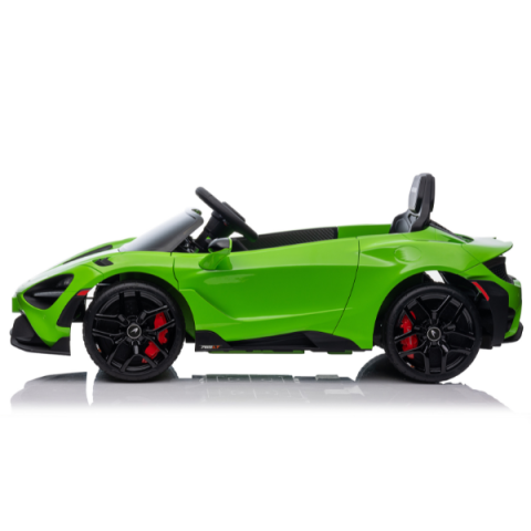 Детский электромобиль лицензионный McLaren 765LT (4x4 35W, Аккумулятор 12V7AH, Колеса EVA, Кожаное сиденье, Зеленый) [2]