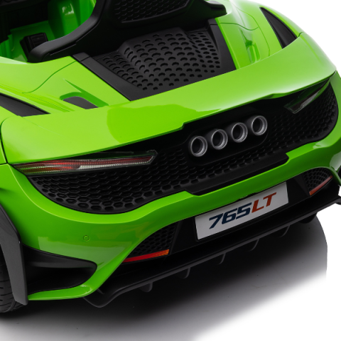 Детский электромобиль лицензионный McLaren 765LT (4x4 35W, Аккумулятор 12V7AH, Колеса EVA, Кожаное сиденье, Зеленый) [4]