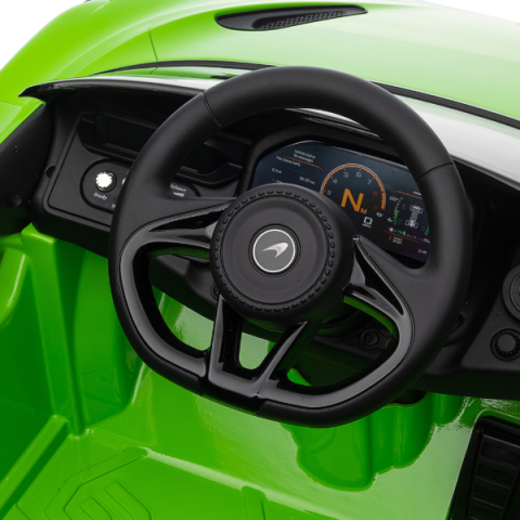 Детский электромобиль лицензионный McLaren 765LT (4x4 35W, Аккумулятор 12V7AH, Колеса EVA, Кожаное сиденье, Зеленый) [9]