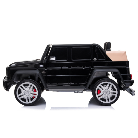 Mașinuță electrică pentru copii Mercedes-Maybach G650 Licențiată (Baterie 12V 10Ah, 4 Motoare 25W, Tracțiune 4x4, Roți EVA, Scaun Piele, Telecomandă 2.4G, Negru) [2]