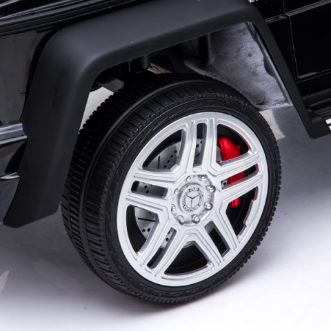 Mașinuță electrică pentru copii Mercedes-Maybach G650 Licențiată (Baterie 12V 10Ah, 4 Motoare 25W, Tracțiune 4x4, Roți EVA, Scaun Piele, Telecomandă 2.4G, Negru) [9]