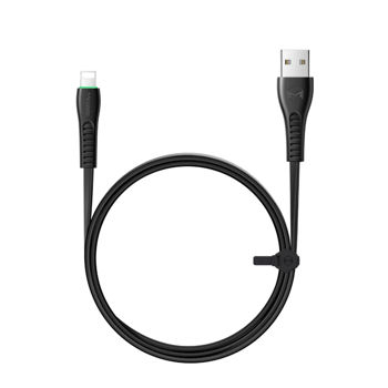 Cablu Mcdodo USB to Lightning Flying Fish LED 1.2m, Negru [1]