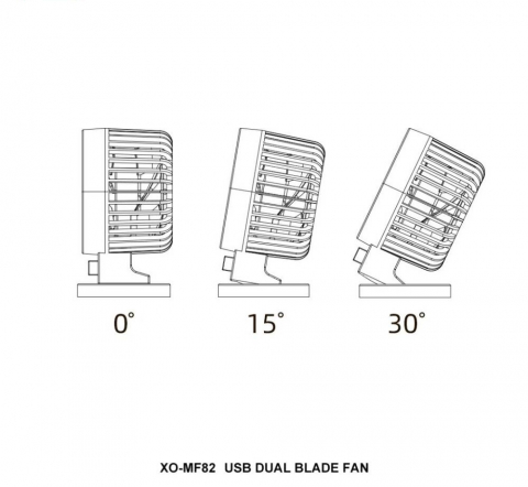 MF82 Mini ventilator electric portabil, 2 trepte de viteză, alimentare USB, bej [2]