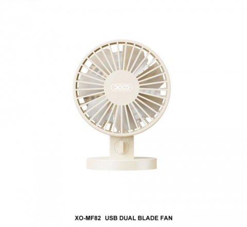 Ventilatoare - MF82 Mini ventilator electric portabil, 2 trepte de viteză, alimentare USB, bej