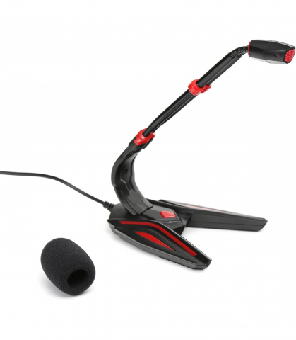 Microfoane - Microfon Gaming Spider Desktop Jack 3,5 mm Roșu [45575]